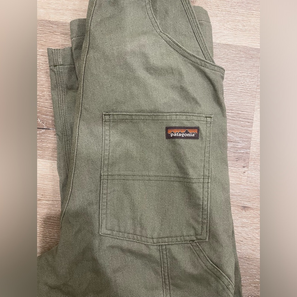 Patagonia Women's Point Reyes Canvas Overalls Basin Green Size Small - Picture 13 of 15